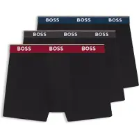 BOSS für Herren. 50554694 Set 3 Boxershorts Power schwarz (L), Heimtextilien, Baumwolle