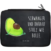 Mr. & Mrs. Panda Schlamper Avocado Schwangerschaft - Kreidetafel - Geschenk, Etui, Baby, Liebe, Federmäppchen, Geburt, Schlampermäppchen, für Stifte, Mäppchen