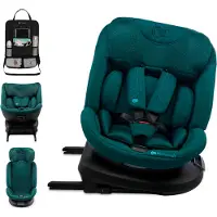 Kinderkraft XPEDITION 3 i-Size Autositz, 40-150 cm, 360° drehbar, RWF bis 22 kg, SPS+, H-GUARD+, atmungsaktiv, Grün, mit Auto-Organizer