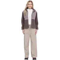 Mazine Material-Mix Zip Jacket - Damen Kunstfelljacke, Größe:M, Farbe:warm mud/sparrow