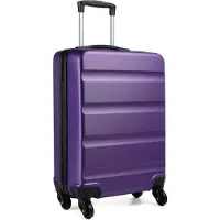 Unyqoos Kabinenkoffer 55 x 38 x 20 cm – Handgepäck-Trolley, 33 l, 4 Doppel-Spinner 360°, ABS, TSA-Zahlenschloss, lila, 2,35 kg
