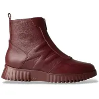 Wonders für Damen. A-4425 Stiefeletten A-4425 weinrot (36), Leder, Wohnung, Reißverschluss, Lässig, Kastanienbraun