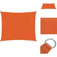 vidaXL Sonnensegel 160 g/m² Orange 3,6x3,6 m HDPE - Sonnenschirme & Sonnenschutze