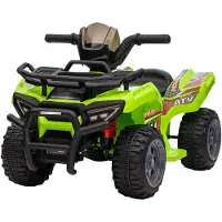 HOMCOM Mini Elektro-Quad Kinder Elektro ATV Kinderwagen Kinderauto Grün