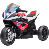 HOMCOM Kinder Elektro-Motorrad Kindermotorrad Elektro-Dreirad ab 18 Monaten Rot