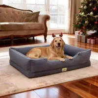 Bingopaw WISFOR Hundebett Kühlend Hundesofa Hundekissen, erhöhte Ränder, wasserfest waschbar Bezug abnehmbar, 2XL: 111 × 88 × 23 cm