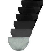 Seidensticker Slip "6er Pack Herren Mini Slip", Herren, Gr. 8, schwarz, schwarz, anthrazit, grau, Single-Jersey, Obermaterial: 95% Baumwolle CO. 5% Elasthan EL., Unterhosen Slip