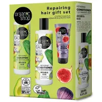Organic Avocado Shampoo 280Ml + Avocado Spü lung 280Ml + Feigen Kö rperpeeling 75Ml