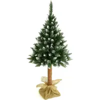 Nabbi Weihnachtsbaum auf dem Baumstumpf Christee 7 220 cm - Grün Weiß