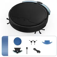 INF Smarter Saugroboter mit großem Wassertank und App Steuerung Schwarz