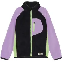 Color Kids - Kid's Teddy Jacket with Fleece Sleeves - Fleecejacke Gr 128 schwarz/lila