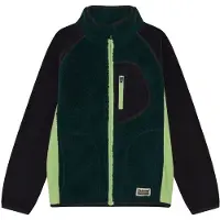 Color Kids - Kid's Teddy Jacket with Fleece Sleeves - Fleecejacke Gr 104 schwarz