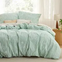 Benza Ibenzoa Bettwäsche-Set 220×240 cm – 100% Baumwolle, wendbarer Bettbezug mit Blumenmuster, 2× Kissenbezüge 80×80 cm, Reißverschluss & Eckbänder, Standard 100