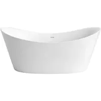 REA freistehende Badewanne, Modell Ferrano 170, gebürstetes Gold, Abdeckkappe für den Ablauf