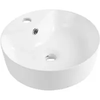 CERANO - Keramikwaschbecken - Aufsatzmodell - Ramo - Weiß, glänzend - Ø 39 cm