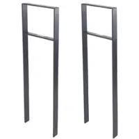 TRUTZHOLM 2 x Fahrradanlehnbügel 116,5 x 39 cm Flachstahl 13 mm Anthrazit Einbetonieren Fahrradständer Parker Typ H