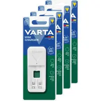 Varta Ladegerät für Batterien, Typ AA/AAA, ohne Batterien, "Mini", weiß