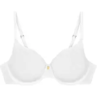 Triumph Bügel-BH "Body Make-Up Essentials W", Damen, Gr. 75, Cup E, weiß, Microtouch, Obermaterial: 79% Polyamid, 21% Elasthan, Basic, BHs Bügel-BH, Spacer-Cups, atmungsaktiv, nahtlos, leicht