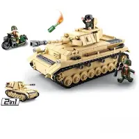 Sluban M38-B0693 - WWII - Deutscher Panzer (2-in-1 Bausatz) (543 Teile)
