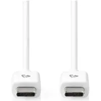 Nedis CCGL60700WT30 USB-Kabel USB 2.0 USB-C Stecker beidseitig 60 W 3 m PVC Weiß