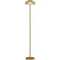 HOMCOM LED Stehlampe Wohnzimmer, Stehleuchte mit 3000 K warmem Licht Fußschalter