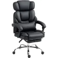 HOMCOM Bürostuhl Ergonomischer Schreibtischstuhl mit Lendenwirbelstütze Schwarz