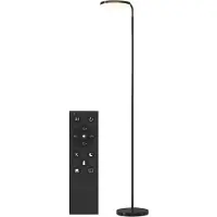 HOMCOM Stehlampe LED Wohnzimmer Dimmbar mit magnetischer Fernbedienung Schwarz