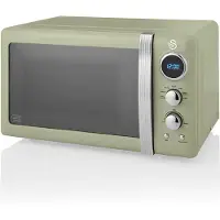 Swan Retro SM22030GNEU Digital Mikrowelle 20L, 5 Leistungsstufen, Auftaufunktion