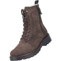 Rieker Winterboots , Damen, Gr. 42, braun, Lederimitat, unifarben, Basic, Schuhe Winterboots, Schnürboots, Schnürstiefelette, Winterstiefelette mit Warmfutter