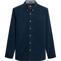 Superdry für Herren. M4011044A Klassisches Nadelstreifenhemd blau (S), Lässig, Baumwolle, Langarm