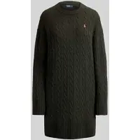 Ralph Lauren für Damen. 211B17446002 Grünes Kleid aus Wolle und Kaschmir (M), Lässig, Langarm
