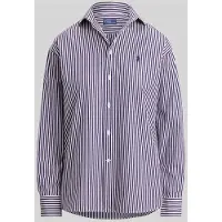 Ralph Lauren für Damen. 211910743517 Relaxed Fit Baumwollhemd mit Streifen in Flieder (M), Lässig, Baumwolle, Langarm