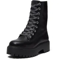 Timberland Schnürboots "STONE STREET - MID LACE BOOT", Damen, Gr. 41,5, Leder Textil, schwarz (schwarz full grain), Schuhe Schnürboots