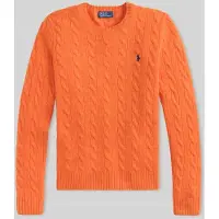 Ralph Lauren für Damen. 211971865504 Orangefarbener Pullover aus Wolle und Kaschmir (XS), Lässig, Langarm