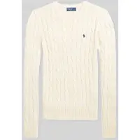 Ralph Lauren für Damen. 211A91216002 Cremeweißer Pullover aus Wolle und Kaschmir (XXL), Lässig, Langarm