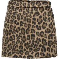 ONLY Hosenrock "ONLEMILIA MW SKORT CC OTW", Damen, Gr. S (36), braun (tannin pattern:leo), Web, Obermaterial: 100% Polyester, gemustert, kurz, Röcke Hosenrock, Kunstfaser, animal-print, mid waist