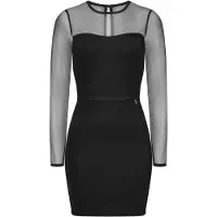 Nicowa Abendkleid "Kleid MINIWA", Damen, Gr. 36, schwarz, Casual, regular fit, Kleider Abendkleid, mit Mesh-Einsätzen