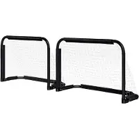 HOMCOM Fußballtor 2er Set Klappbar Fussballtore mit Metallrahmen 90x36x60 cm
