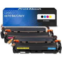 PrintAbout Toner kompatibel mit Canon 067H BK/C/M/Y - 4-farbig - Hohe Kapazität - Multipack
