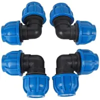 OEM PE-Plastik 32mm bis 32mm Gartenschlauchadapter - Wasserhahnanschluss - Hochwertige Druckfestigkeit - 4 Stück - Wasserrohranschluss - Ideal für den Garten- und Hausbau