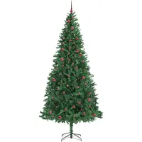 vidaXL Künstlicher Weihnachtsbaum mit 300 LEDs mit Ständer Grün 300 cm