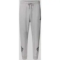 Adidas Sporthose SPORTSWEAR "FUTURE ICONS 3-STREIFEN", Herren, Gr. XXL, N-Gr, grau (medium grau heather, normal, gr.), Obermaterial: 67% Polyester, 33% Baumwolle, Hosen Sporthose