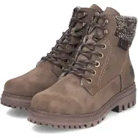 Rieker Winterstiefel "Stiefelette" Gr. 37, braun, 37, Obermaterial: 50% Rindsleder Leather cow. 50% Lammleder LEL., Schuhe, Winterstiefel