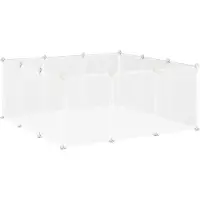 PawHut Freilaufgehege DIY Freigehege Laufgitter Kleine Haustiere 12 Platten