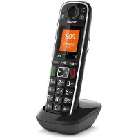Gigaset E720HX Schnurloses Telefon, Schwarz, 200 Einträge, SMS, Bluetooth 4.2 HSP und HFP kompatibel