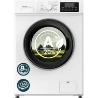 Homex WF812W1A-W Waschmaschine 8kg Frontlader 1200 U/min Dampffunktion Inverter Weiß [EEK A]