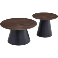 Selsey Lunnea - Couchtisch-Set , Nussbaum, 80 cm