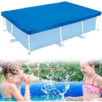Benza Ibenzoa Rechteckige wasserabweisende Schwimmbadabdeckung aus Polyethylen, blau, 221×150–400×211 cm, 1 Stück – Schutz und Wärmeerhalt für aufblasbare & Frame-Pools