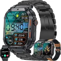 SGDDFIT mit Telefonfunktion, HD-Sportuhr mit Bluetooth-Anrufen, Fitnessuhr mit Herzfrequenzmesser, Schlafmonitor, Schrittzähler, IP68 wasserdichte