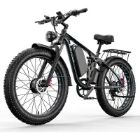 Shengmilo 26EB7PRO All‑Terrain‑Offroad‑Fettreifen‑Elektrofahrrad mit Doppelmotor, 52 V 23 Ah, Doppelfederungssystem, max. Tragfähigkeit 150 kg